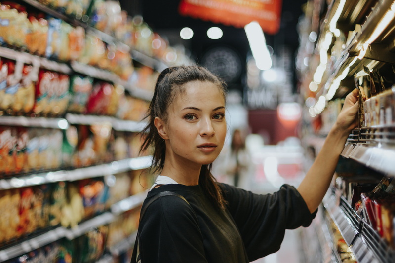consumerism, young women, choice, real people, black, one person, top, shopping, indoors, beautiful woman, retail display, 5K, standing, s, store, women