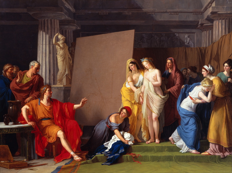 classic art, 8K, François-André Vincent, painting, Zeuxis Choosing his Models