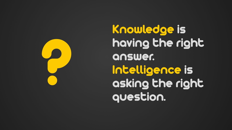quotes, intelligence, hd, knowledge, vs, 1080P, question, typography