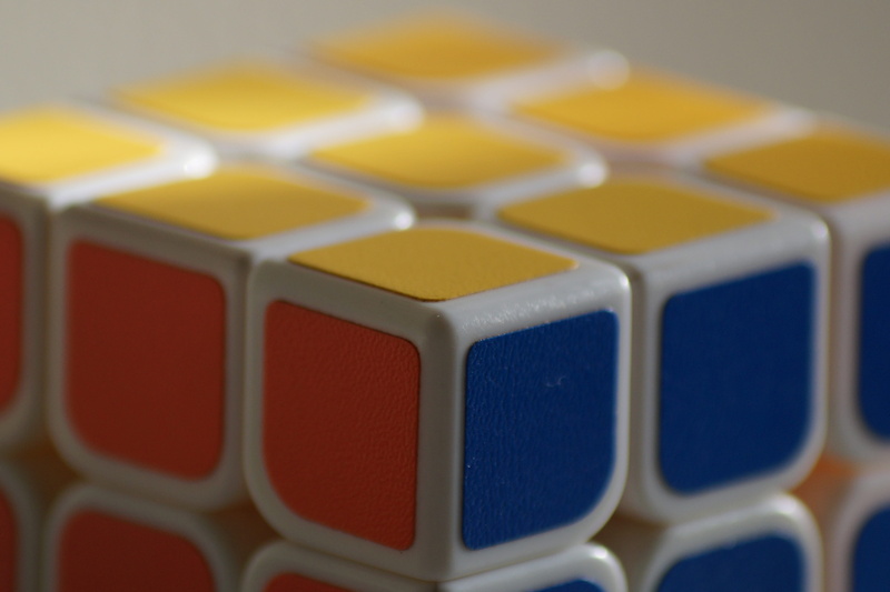 computer, natural, choice, rubik, 5K, indoors, focus on foreground, keyboard, computer keyboard, corner, blue, colorful, pattern, 3d, business, side by side
