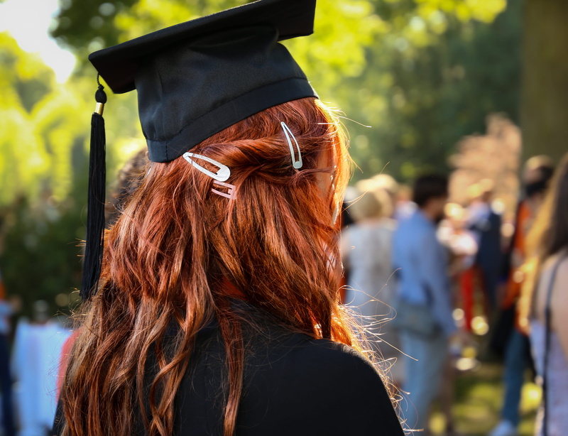 graduation Gown, 4K, life Events, human hair, one person, adult Student, woman, education, redhead, ceremony, hat, brown haired, cheerful, student, school Building
