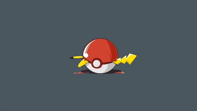 Pikachu, illustration, 1080P, Pokeball, Pokémon
