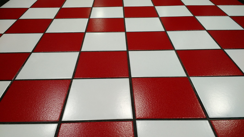 black color, repetition, wall - building feature, geometric shape, surface, tiles, square, floor, tiled floor, 4K, pattern, white color, no people, white
