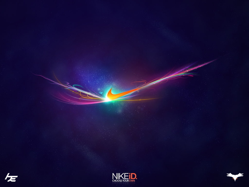 logo, 480P, famous, brand, design, nike, colorful, colorful rays, sports, famous sports brand, rays