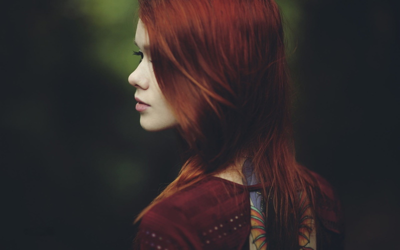 brown hair, portrait, women, beauty, redhead, young adult, one person, close-up, hair, women outdoors, tattoo, headshot, face, looking, young women, long hair