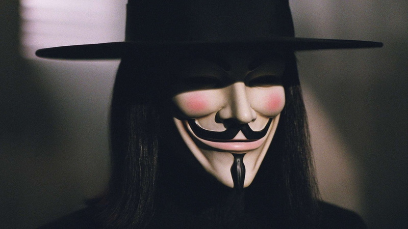Guy Fawkes mask, mask, face, hat, V for Vendetta, 1080P