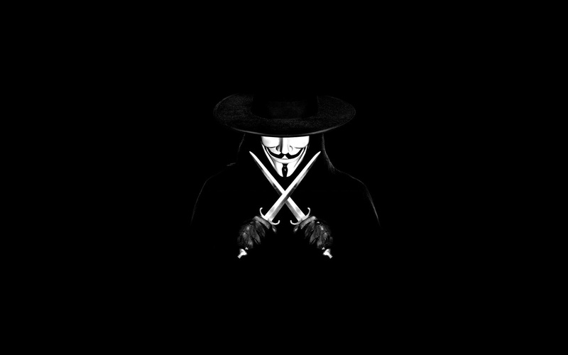 liberty, vendetta, movies, guy, fawkes, black, swords, 1080P, masks, background, anonymous