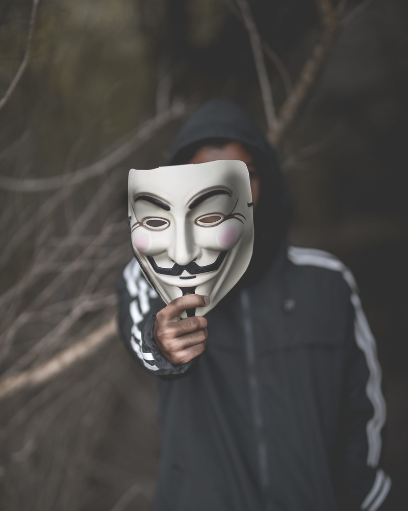 masquerade, outdoors, clothing, disguise, standing, human, cherade, holding, one person, guy fawkes, hiding, obscured face, people, fawkes, face, mask - disguise