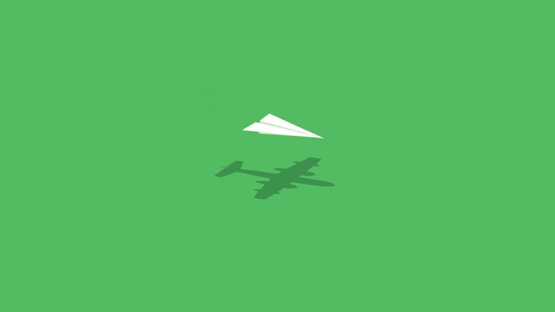 no people, flying, glowing, white, green color, transportation, mid-air, sign, minimalistic, 1080P, humor, colored background, air vehicle, plane, airplane