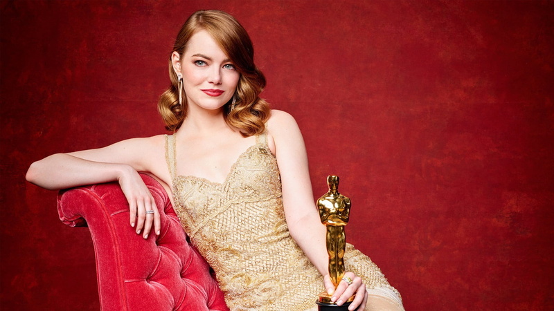 1080P, Oscars, beauty, beautiful people, adult, red, colored background, smiling, hair, portrait, young women, glamour, women, happiness, fashion, celebrity