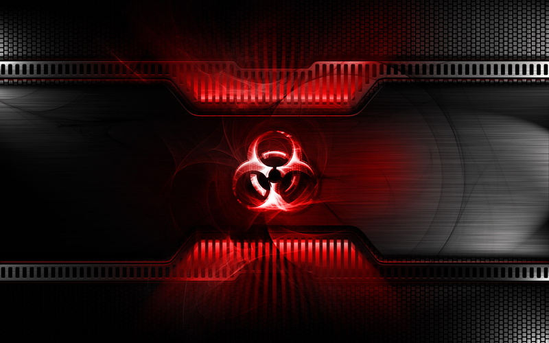 digital/artwork, biohazard, hd, black, digital, 1080P, red, illustration