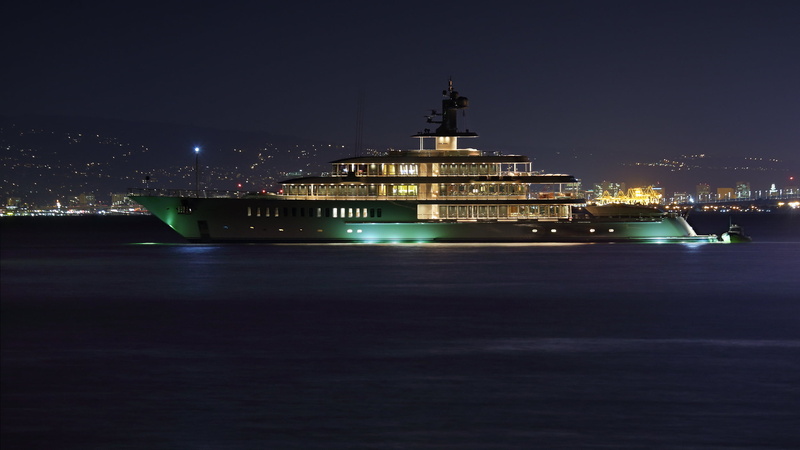 built structure, sea, the city, passenger craft, building exterior, reflection, ship, night, travel, white, no people, illuminated, cruise ship, superyacht