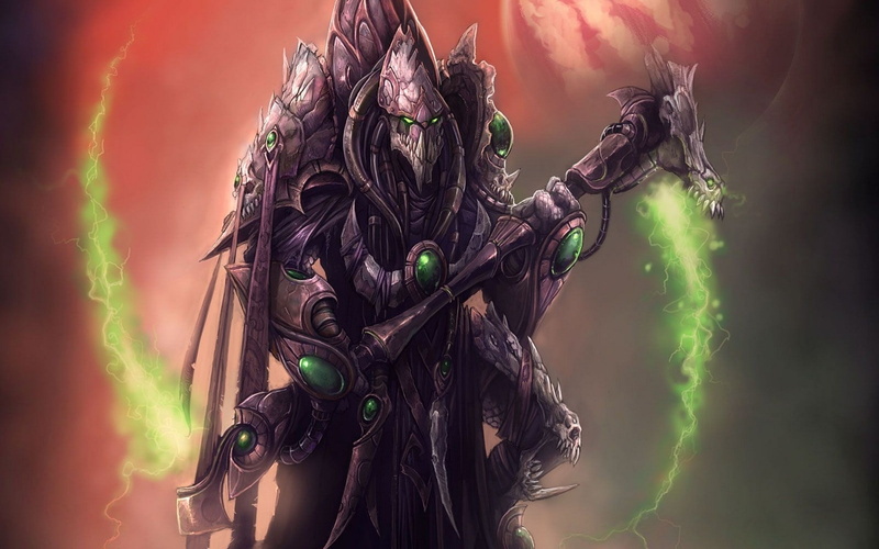 people, dark templar, weapon, Protoss, sky, real people, nature, clothing, smoke - physical structure, plant, cloud - sky, Starcraft II, art and craft