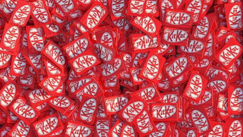 pattern, market, script, day, 3ds max, ornate, large group of objects, still life, backgrounds, abundance, repetition, kitkat, close-up, full frame, chocolate sticks