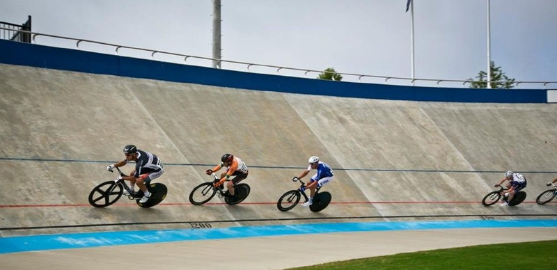 Riders, helmet, sports race, mode of transportation, fitness, Bicycles, persons, velodrome, sport, banked, fast, road, men, adult, group of people, women