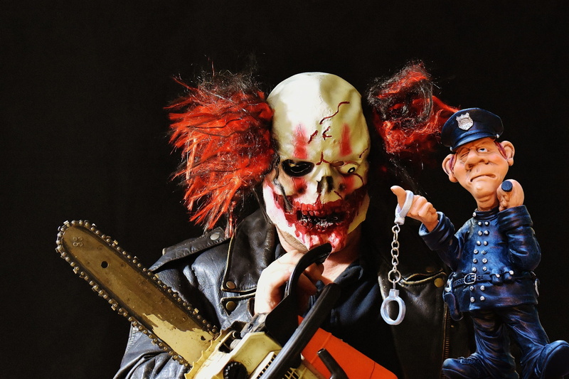 crazy, 1080P, barmy, unscrupulously, mid adult, adult, face paint, without scruple, paint, penalty, up-to-date, horror clowns, arts culture and entertainment