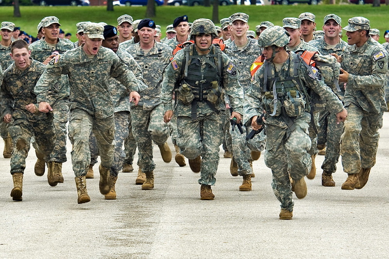 marching, road, 1080P, daytime, group, men, motivated, finish line, mission, team, group of people, army, goal, military uniform, crowd, unit, usa, government