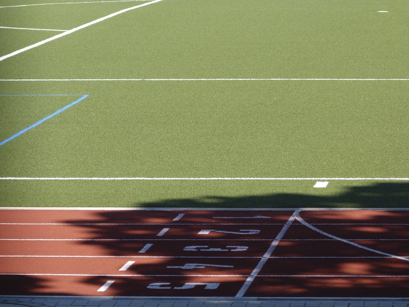 motion, finish line, race, Rush, running track, 4K, speed, photography, stadium, high angle view, green color, yard line - sport, Start, track, Cinder