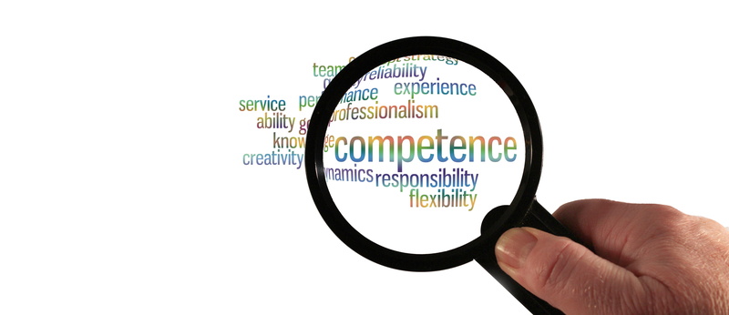 responsibility, creativity, concept, cooperate, flexibility, text, magnifying glass, human body part, analyzing, together, wireless technology, white background