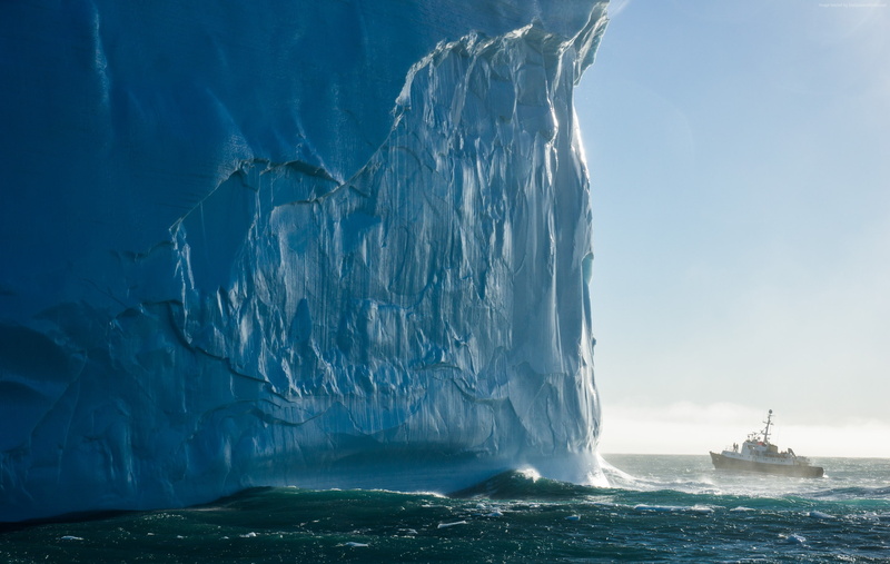 tourism, 4k, ship, ocean, travel, National Geographic Traveler Photo Contest, 2K, Atlantic Ocean, South Georgia, Iceberg