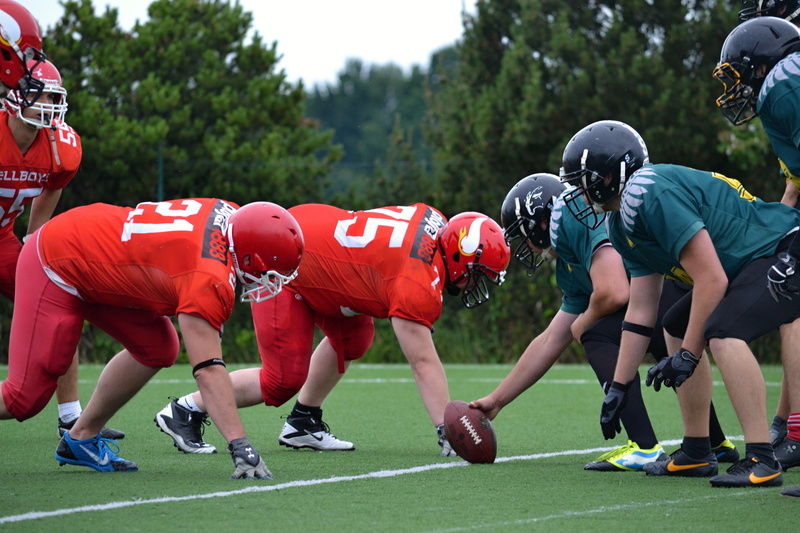 football Player, full length, play-off, rivalry, fun, sports Uniform, determination, position, field, jerseys, sports Team, challenge, american Football - Sport