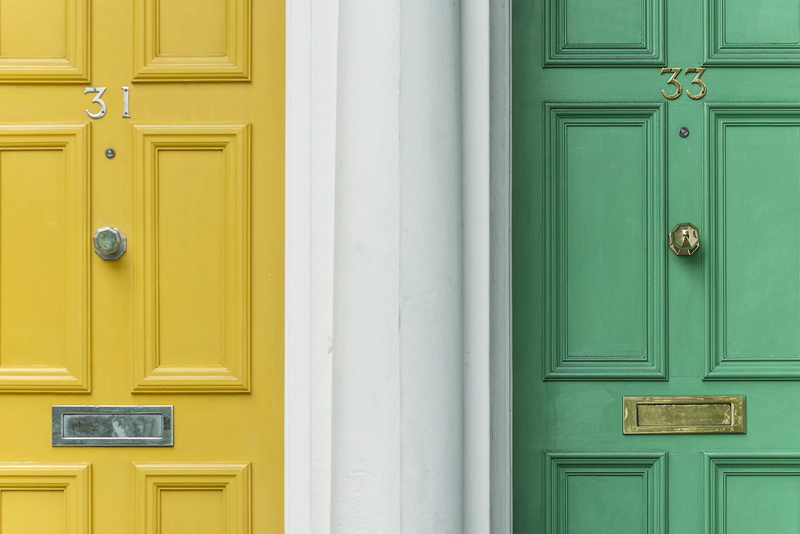 wood - material, mailbox, doorknob, door handle, 4K, modern, correspondence, colorful, entrance, 31, security, green, communication, architecture, number