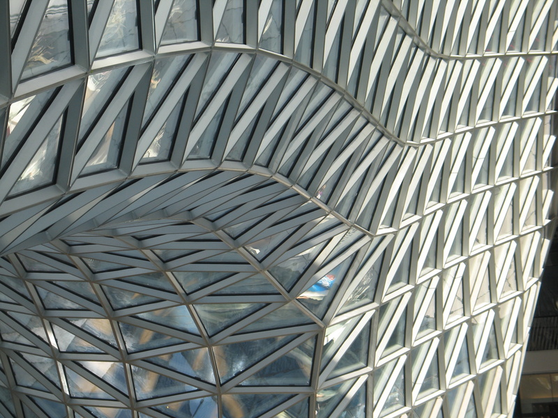 skylight, glass - material, low angle view, entrance hall, full frame, 2K, sunlight, repetition, glass roof, shape, department store, pattern, window frames
