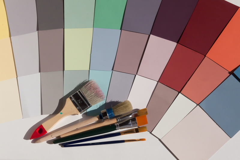 paintbrush, still life, airplane, day, 4K, assorted, paper, sizes, brush, color picker, evaluation, choice, red, large group of objects, indoors, white