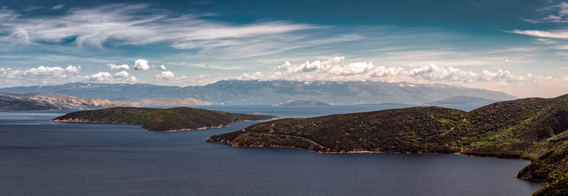 sea, eye, Croatian, landscape, clouds, body of water, water, HR, seascape, lake, birds eye view, scenics, Islands, bird, Vodice, surrounded, Primorsko-goranska županija