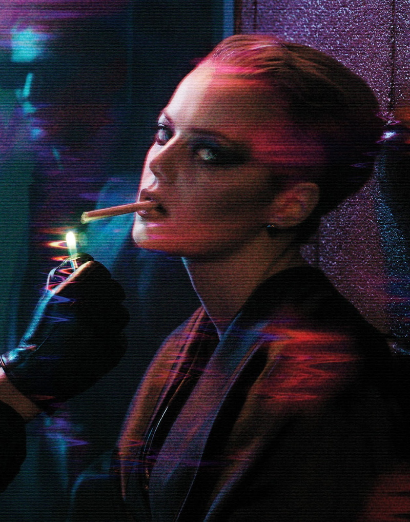 night, women, adult, headshot, Interview magazine, mid adult, one person, Emma Stone, nightlife, illuminated, looking, young adult, young women, real people