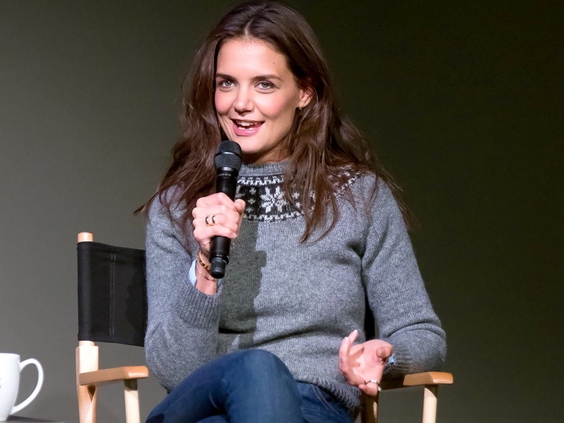 720P, celeb, sweater, holmes, women, young, s, katie, interview, gray, beautiful