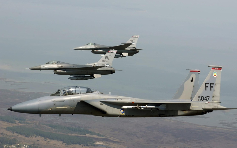 1080P, falcons, fighting, planes, eagle, f, joined