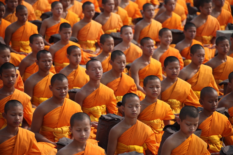 orange, togetherness, group of people, prayer, crowd, in a row, day, dom, ceremony, spirituality, novices, asia, million, tradition, spectator, temple
