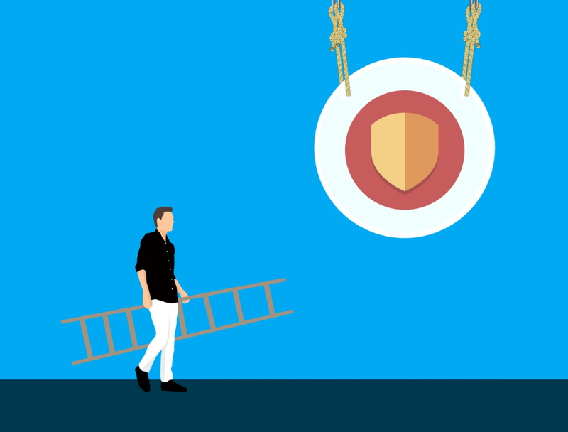 business, outdoors, 1080P, full length, and, ladder, caucasian, goal, aspirations, reach, man, blue background, illustration, online, elegance, walking