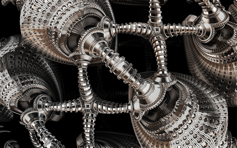 industry, black background, pattern, silver colored, machine Part, connection, spiral, equipment, construction Industry, high angle view, shape, gear, wheel