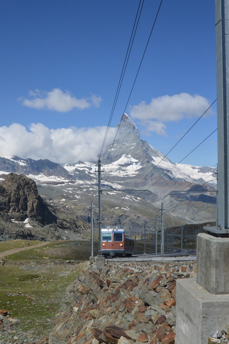 gornegrat, cog-wheel railway, no people, engineering, gornegrat bahn, 5K, sky, cloud - sky, travel, switzerland, mountain range, environment, rack and pinion