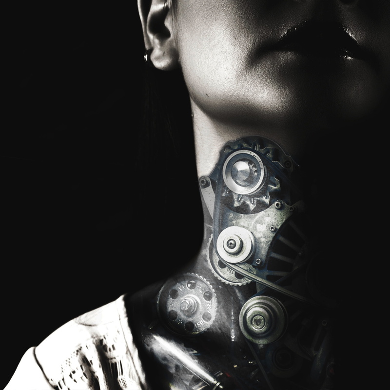 headshot, copy space, disguise, human representation, motor, body part, woman, machine, adult, style, mask, girl, human face, art, close-up, men, 2K, cogs