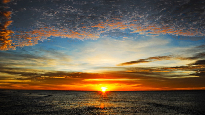 beach, 1080P, cloud - sky, seascape, water, peaceful, stillness, horizon over water, idyllic, dawn, sunrise landscape, clouds, output sun, dramatic sky