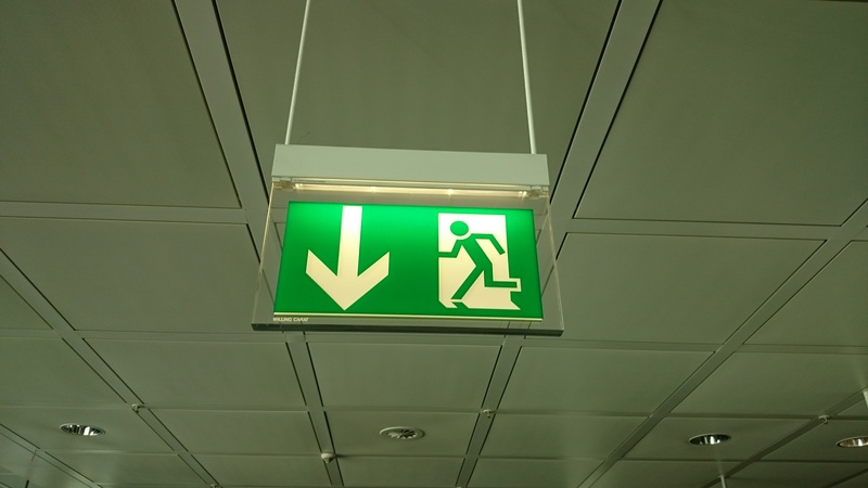 information, illuminated, sign, airport, human representation, warning symbol, directional sign, direction, urgency, no people, way out, representation