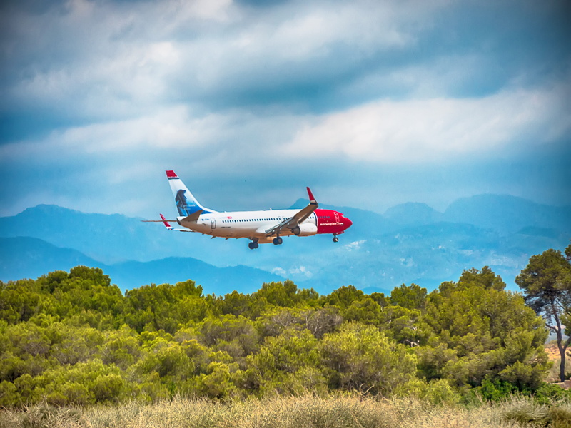 landing, transportation, 5K, holiday, output, passengers, takeoff, mode of transportation, airport, plant, mountain, palma mallorca, airplane, engine