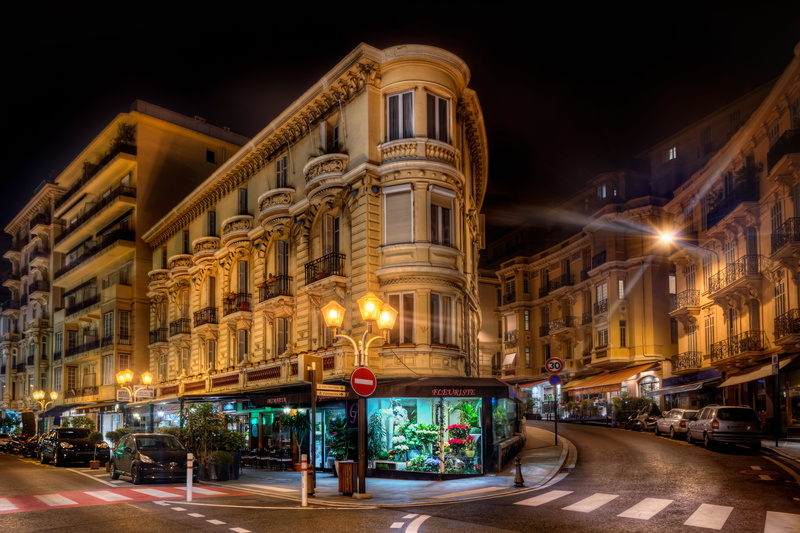 car, motion, speed, vehicle light, hotel, backlight, travel Destinations, transportation, Jacob Surland, city, building, flower shop, facade, night, cityscape