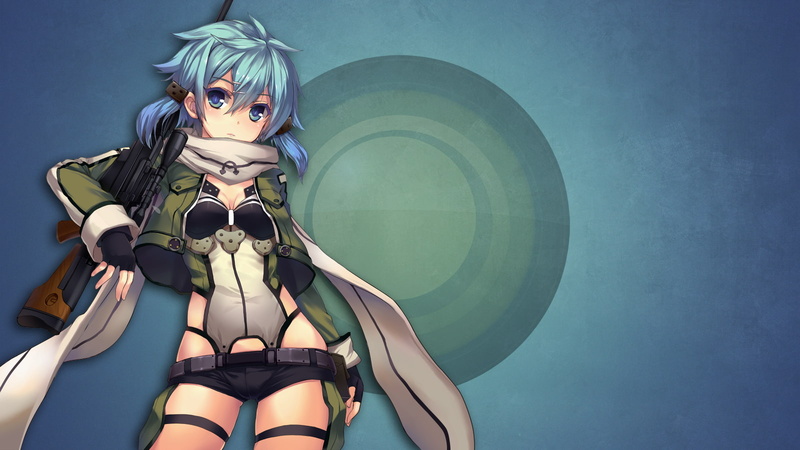 portrait, adult, Gun Gale Online, human body part, Anime Girls, turquoise colored, Sword Art Online, hairstyle, lifestyles, clothing, 720P, young adult