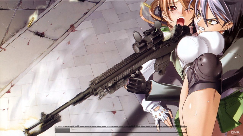 transportation, healthy lifestyle, anime girls, standing, adult, high angle view, bicycle, lifestyles, indoors, land vehicle, Highschool of the Dead, human body part