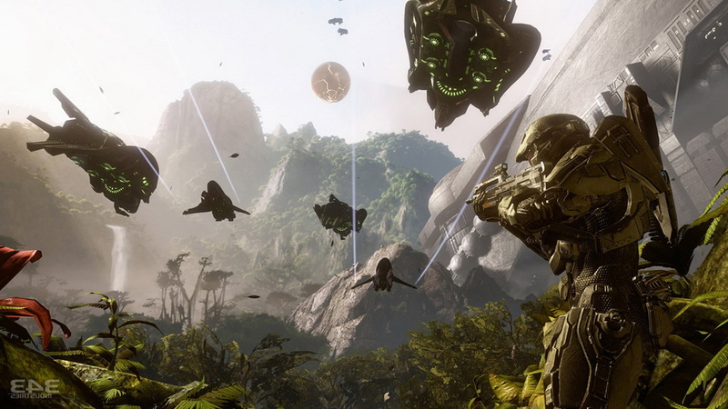 group of people, beauty in nature, occupation, Master Chief, people, sky, government, sunlight, flying, Halo, 1080P, Halo 4, nature, outdoors, real people