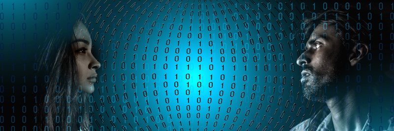 codes, eye, close-up, mid adult, panoramic, people, networking, connection, human body part, person, binary, cyberspace, spooky, women, young adult, adult