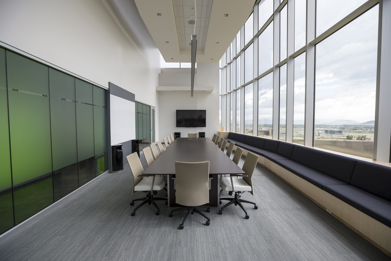 apartment, chair, ceiling, glass - material, flooring, indoors, no people, desk, architecture, absence, window, chairs, furniture, empty, table, business