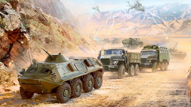 Military Vehicles, Tank, BTR-60, Vehicle, Armored Personnel Carrier, Helicopter, 1080P, Truck