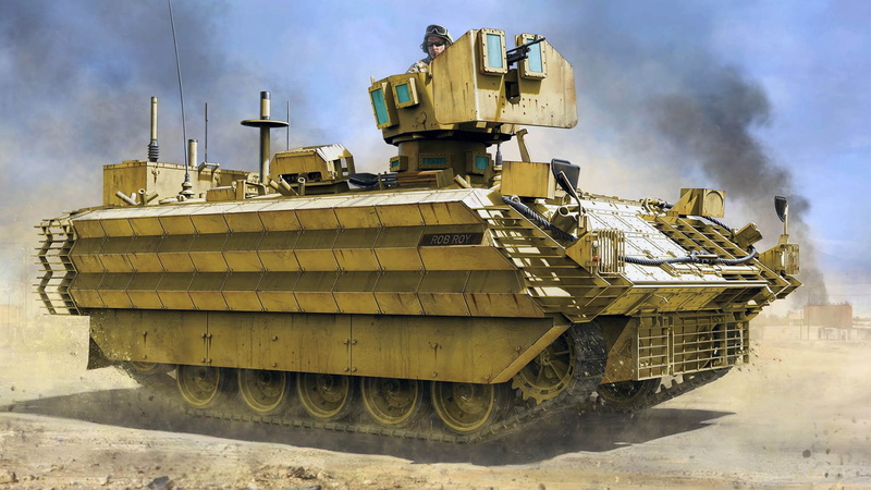 FV432, British armored personnel carrier, limited use in the war against Iraq, Bulldog, Mk.3, 1080P