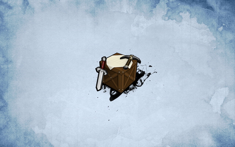 1080P, crafting tables pickaxes minecraft blue sword