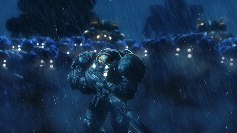 Warrior, 4K, Weapon, Jim Raynor, Starcraft, Rain